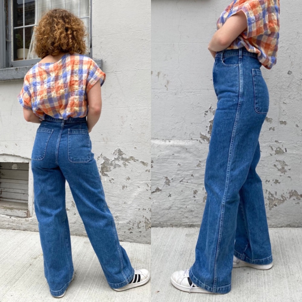 High Rise Blue Jeans for Women